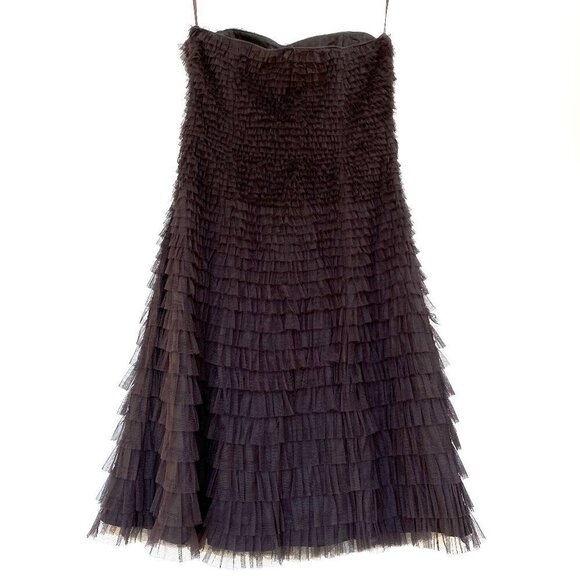 NWT Coast Strapless Tulle Gown Sweetheart Neckline Size 8 - Picture 3 of 15